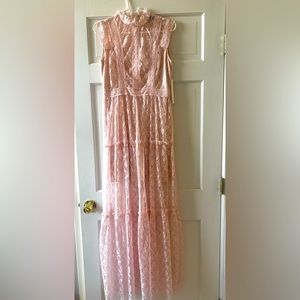 Beautiful lace light pink dress.